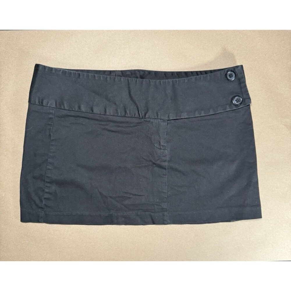 Y2K Charlotte Russe Micro Mini Skirt Black Goth Grunge Academia Kawaii Size 9